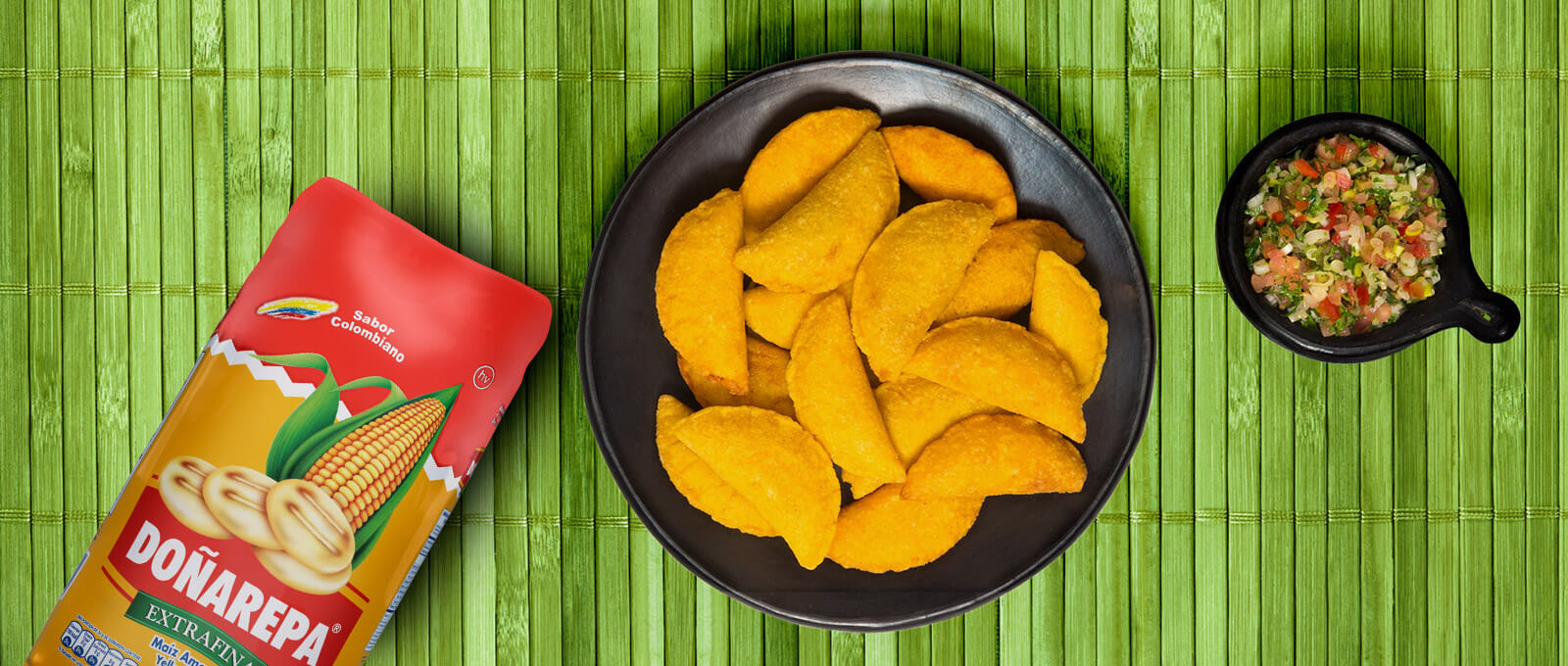 Harina de maíz amarillo de Doñarepa para hacer empanadas