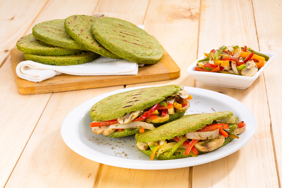 Arepa con Espinaca