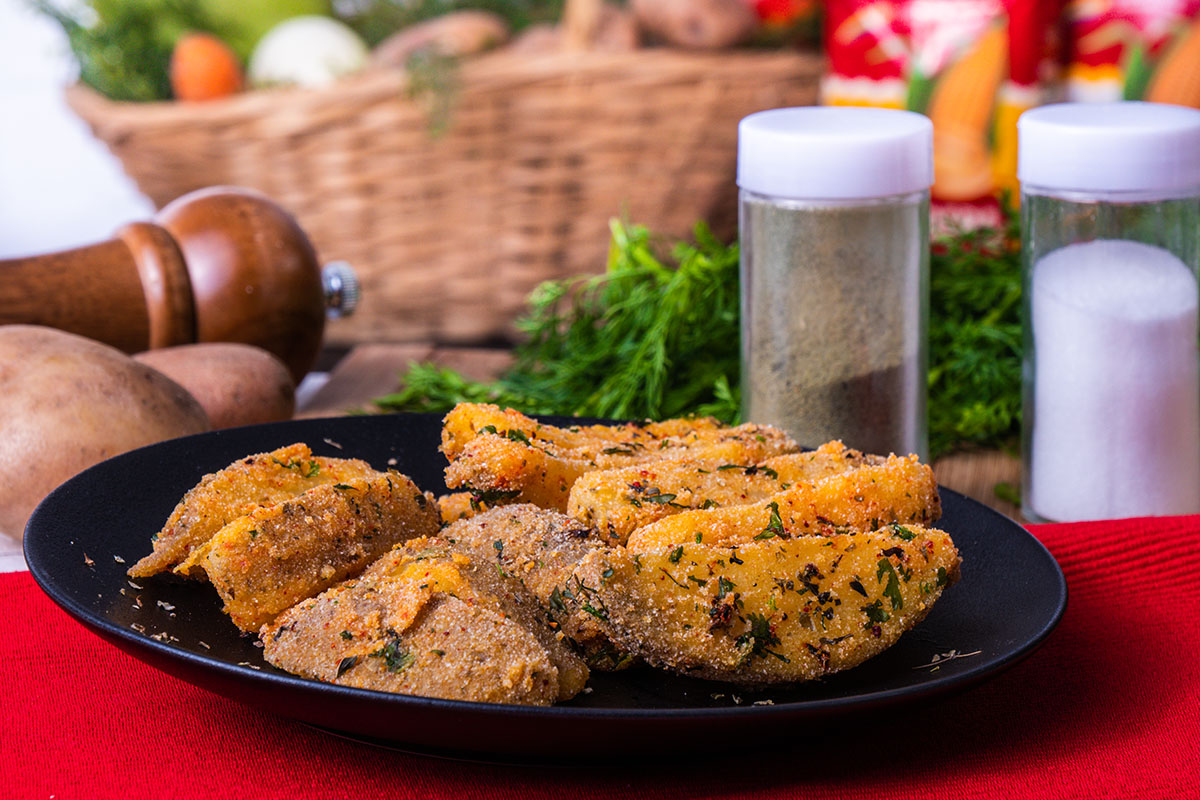 Papas rústicas con Doñarepa
